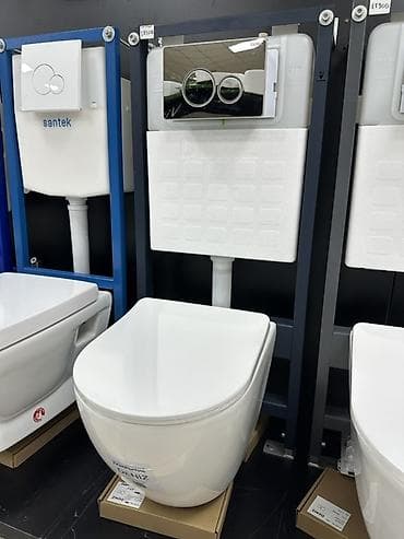 solutions upper: Подвесной унитаз с инсталляцией DENIZ - Комплект: стальная — 1