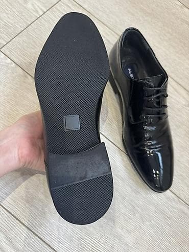 туфи: Мужские классические туфли-дерби - Цвет: черный, глянцевая лаковая — 2