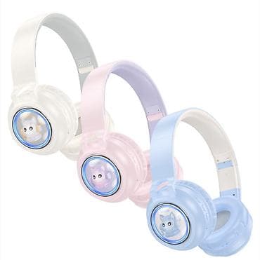 W50 Cute fun, наушники с проводным и беспроводным режимом, RGB