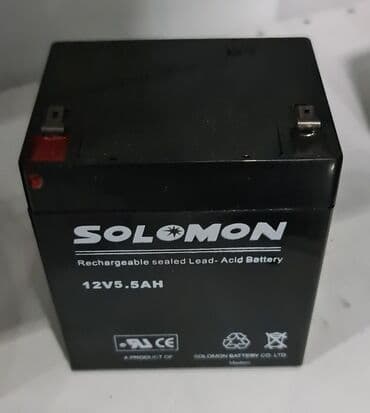 обслуживание аккумуляторов: Аккумуляторная батарея Solomon 12v 5.5 AH - не рабочая — 1