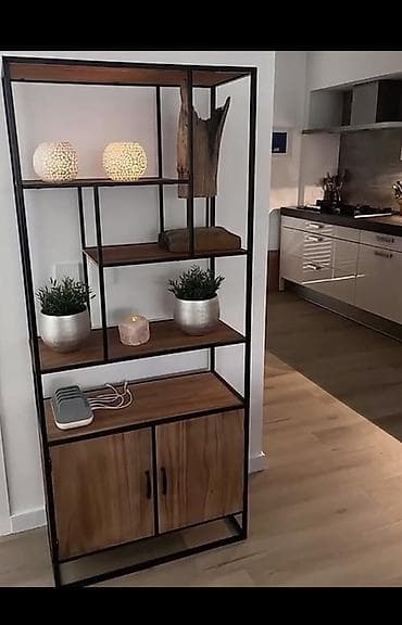 телевизор и тумбочка: Тумба и подставка для телевизора, Новый, Напольная, Железо, цвет - Черный — 4