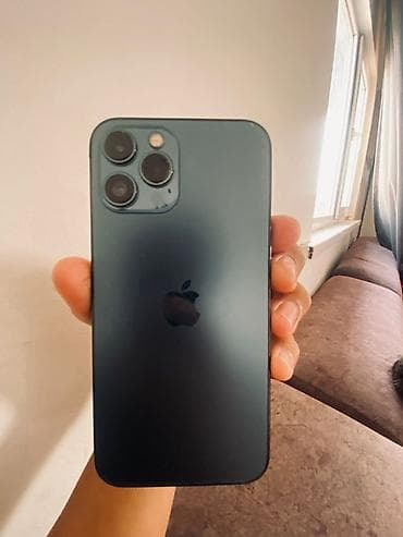 studio display: IPhone 12 Pro Max, Б/у, 128 ГБ, Blue Titanium, 100 % — 2