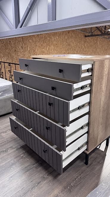 Офис эмереги: Кийим үчүн комод, Жаңы, Күзгүсүз, ЛДСП, түсү - Боз, Өзү алып кетүү, Акысыз жеткирүү, Акылуу жеткирүү — 2