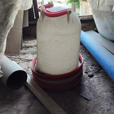 аппарат для чистки курей: Пластиковые поилки/кормушки для птицы (птицеводство) - Комплект чаш и — 1