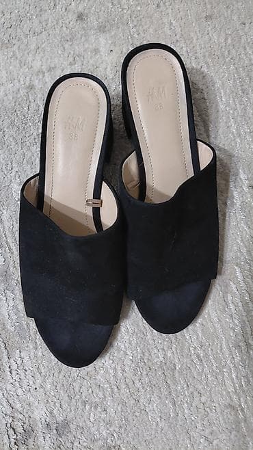 вещи hm: Черные женские мюли H&M одеты пару раз есть уступка Состояние — 4