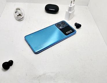 Poco X5 Pro 5G, Б/у, 256 ГБ, цвет - Синий, 1 SIM, 2 SIM — 2
