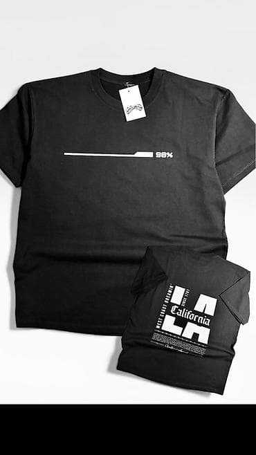 жаны жылдык кийимдер: Эркектердин футболкасы, Бардык өлчөмдөр, Жаңы, түсү - Кара, Өзү алып кетүү, Акылуу жеткирүү — 8