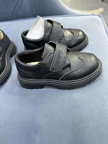 dunk low: Детские туфли MIOXI, классические черные Кожаные, все 26 го размера — 2