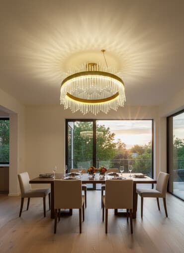 люстры большие: Подвесная светодиодная люстра-кольцо с декоративными стеклянными — 1