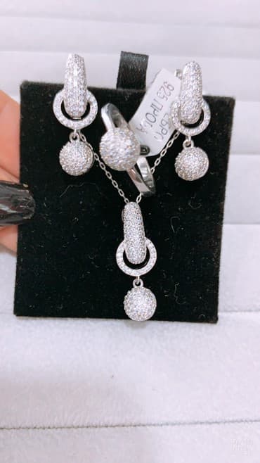 Серьги: Новый серебряный нежный набор Самый лучший подарок для ваших — 2