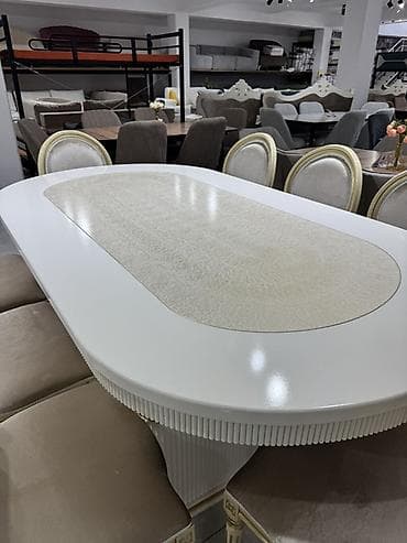 dinner table: Стол и стул для зала, цвет - Белый — 5