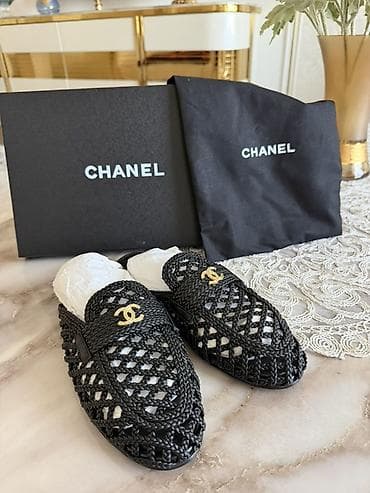 Шлёпанцы/мюли Chanel из плетёного материала Обувь новая! Не носили ни — 1