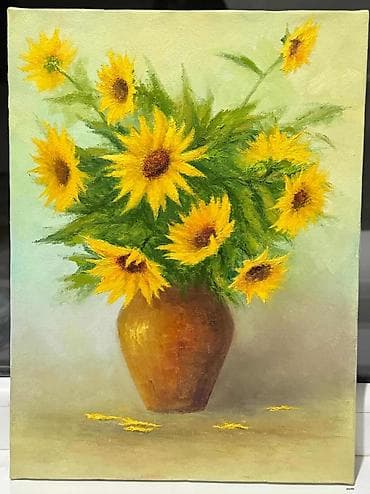 продажа картин: Картины маслом на холсте: нежные цветочные натюрморты. - Цена на одну — 3