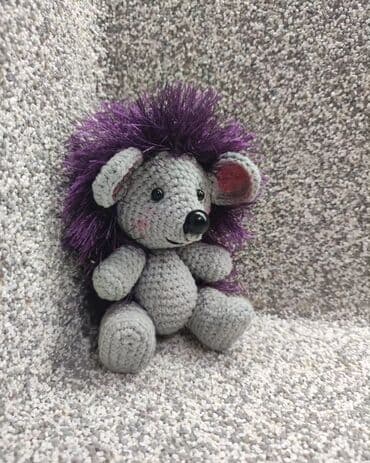 слоник крючком из плюшевой пряжи: Вязаные игрушки на заказ. листайте ленту моих работ. выполнены из — 10
