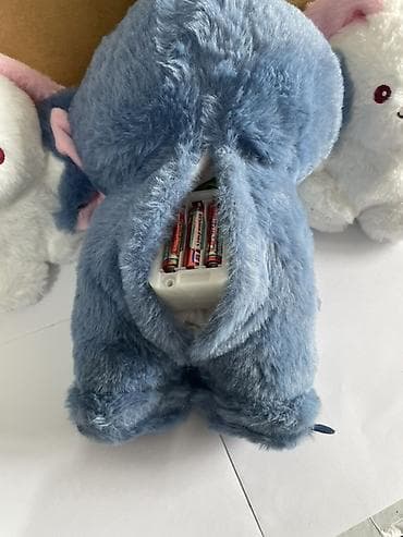 детский самокат б у: Мягкая игрушка «Синий стич» Имитирование дыхания и жёлтая подставка — 5