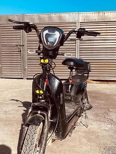 авто пуск: Электроскутер (городской мопед) черного цвета. Характеристики и — 5