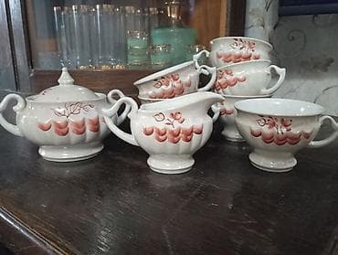 сдать банки: Фарфоровый чайный набор с рельефом и ручной росписью в — 1