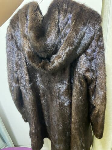 Шуба, Норка, Короткая модель, С капюшоном, S