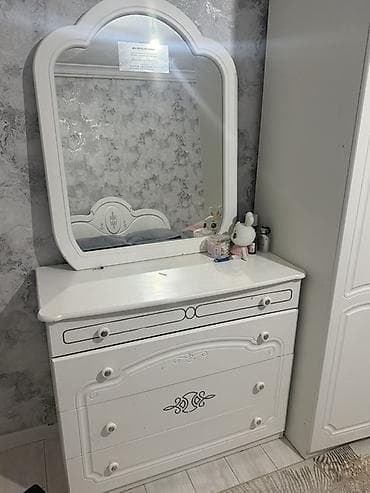 Шкафы: Спальный гарнитур, Двуспальная кровать, МДФ, цвет - Белый — 5