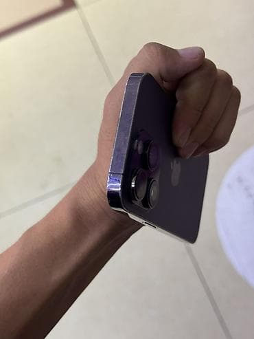 dark project: IPhone 14 Pro, Б/у, 512 ГБ, Deep Purple, Защитное стекло, Чехол, 79 % — 5