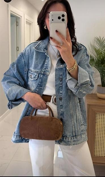 Кардиганы: Девочки, продаётся классная джинсовая куртка от премиального польского — 1