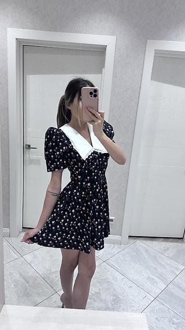 Повседневное платье, Лето, Короткая модель, S