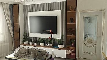 Дубал шкаф, Дубал шкаф түрү: Модулдуу, Үй, конок бөлмөсү үчүн, Өзгөчөлүктөрү: Телевизор коюучу бөлүк менен