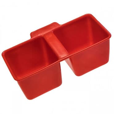 Кормушка двойная универсальная с креплением на сетку (квадратная)