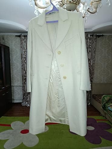 кожаные пиджак: Пальто, Классика, Осень-весна, По колено, Однобортная модель, L — 1