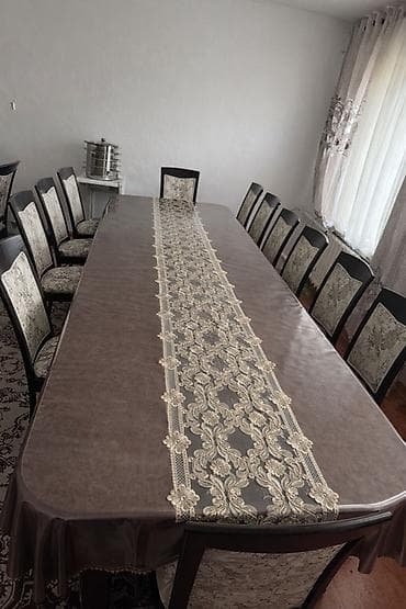 Стол и стул для зала, цвет - Коричневый