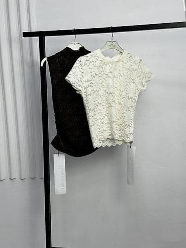 укороченный: Ажурные кружевные топы TM TAMI STUDIO - Модель: укороченный топ из — 2