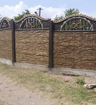 Сетка для заборов: Еврозабор из железобетонных секций - Материал: армированный бетон — 7