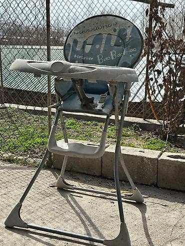 детские стулья: Стульчик для кормления, Другой бренд, Металл, Другой вид, цвет - Голубой — 3