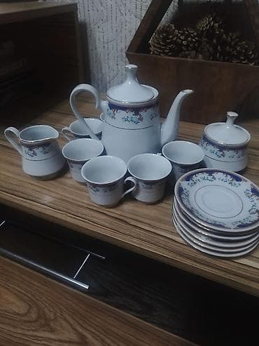 bugatti chiron: Кофейный сервиз, СССР, на 6 персон, сахарница, сливочный, кофейник — 3