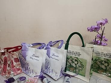 Барсетки: Эко-сумки из плотного хлопка с цветочными принтами и арт-дизайном - — 1