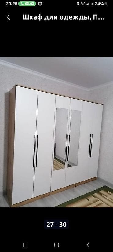 стол с тумбой: Шифоньер, шкаф для одежды, Прямой, ЛДСП — 2