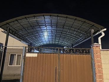 изготовление металлических навесов: Навес, Арочный, Металл, Поликарбонат, Новый, Установка — 2