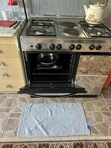умный автомат: Комбинированная плита, Indesit, Б/у, Напольная, Механическая, Полная оплата — 2
