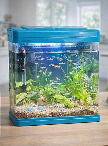 лампы для аквариума: Комплект аквариума с крышкой и подсветкой - Прямоугольный аквариум — 1