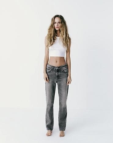 джинсы stradivarius: Женские джинсы Zara Размер 42, новые (размер не подошел) - Модель — 4