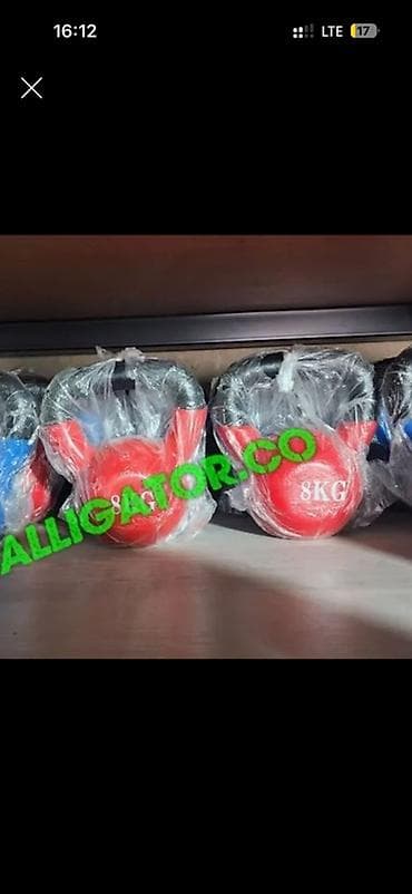 Гири: Гиря 8 кг - Материал: металл с защитным покрытием - Цвет: красный — 1