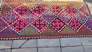 Дом и сад: Ковер Б/у, Антиквариат, 350 * 160, Шерсть, Сделано в Кыргызстане — 3