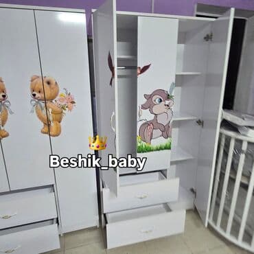 кровать манеж с пеленальным столиком: Манеж керебет, Жаңы, Комоду менен, Бөлүп төлөө менен, ЛДСП — 3