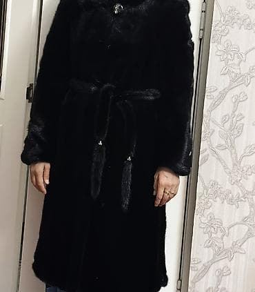 норковое шуба: Шуба, По колено, С капюшоном, XL — 1