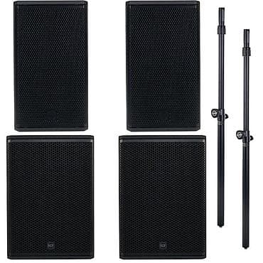 RCF 8003+RCF ART 915 +стойки и комутация -новый активный комплект в