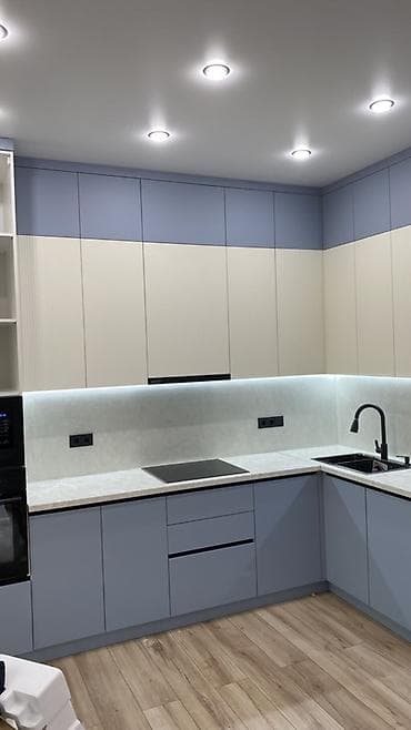 мдф кухни: Кухонный гарнитур, цвет - Белый, МДФ — 2