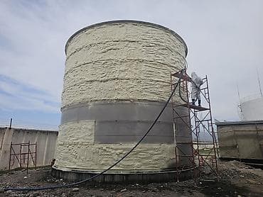 Напыление теплоизоляции ППУ на резервуары и емкости Профессиональная