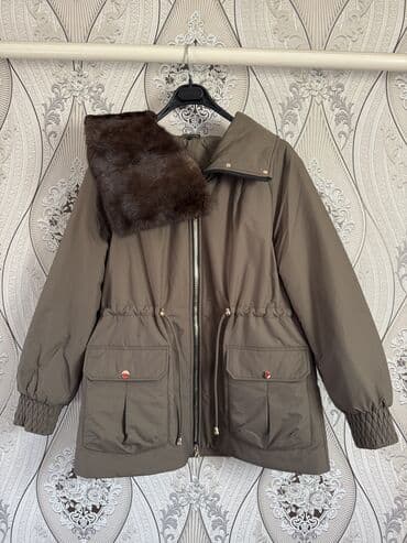 купить женский пуховик большого размера: Женская куртка-парка RAFAELLO, цвет хаки из верблюжьей шерсти — 6