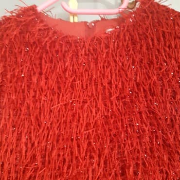 платье дордой: Детское платье, цвет - Красный, Новый — 2