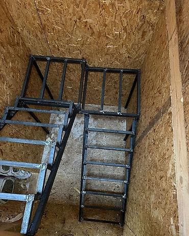 Металлическая лестница Наружные, Бесплатный замер, Форма лестницы: Прямая